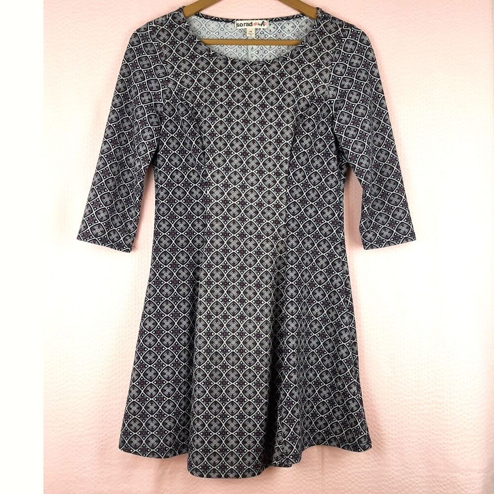 Sorad by A TV Women Geometric Print Made in USA Mini Dress Stretch Size M